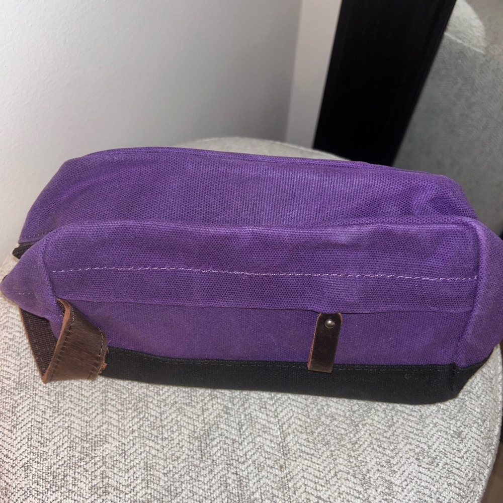 Purple and Black Canvas Men's Bag